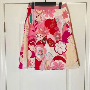 New York & Co Pink Skirt w/Bead Accents Size S